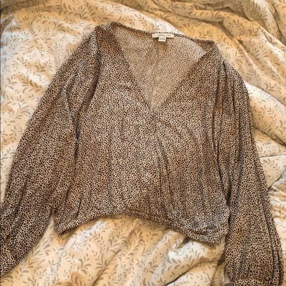 American Eagle Outfitters Tops - Long sleeve cheetah print top